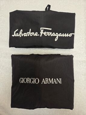 Salvatore Ferragamo And Giorgio Armani Garment Bags, 1 Of Each, Sold As Pair